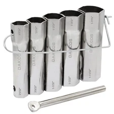 DAKCOS 6Pcs Shower Valve Socket Wrench Set With Bar Handle for Removing Tub