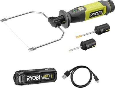 RYOBI Heißdrahtschneider 4V USB-LITHIUM Akku- RHC4-120, inkl. Akku und Ladekabel