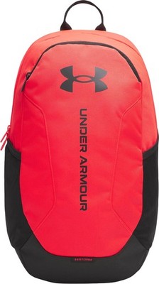 Under Armour Hustle Lite Backpack Red Gym Travel Training Bag Mens Womens