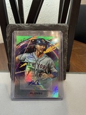 2020 Topps FYRE Pete Alonso Green Foil Parallel Signed Auto 18/75 New York Mets