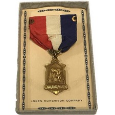 Vintage 1941 Twin Boro Relays Medal Mile Loren Murchison Company New Jersey