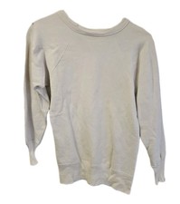 True Vintage 50s Hanes Wind Shield Sweatshirt White Blank USA Sz M