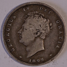 1825 George IV silver shilling