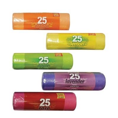 25 Duft Swing Bin Liner 50L Beutel Duft Abfall Sack Mehrfarbig