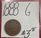 1888 Indian Head Cent Penny Coin (G) Good Condition. ENN Coins