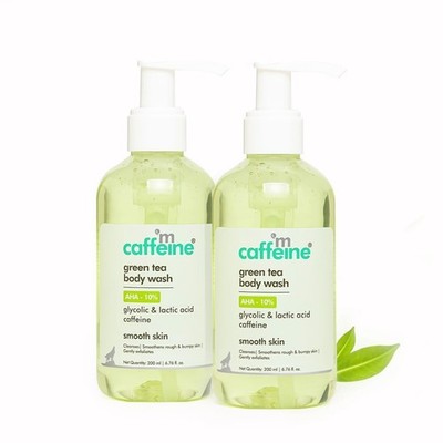 mCoffein Glycolic Acid & Kojis Acid Body Wash with Green Tea (2er Pack)