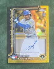 2025 TOPPS GILDED Orelvis Martinez ( TORONTO BLUE JAYS ) AUTO AUTOGRAPH RC /75