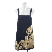NEW Banana Republic Floral Embroidery Sleeveless Mini Tank Shift Dress S Petite 