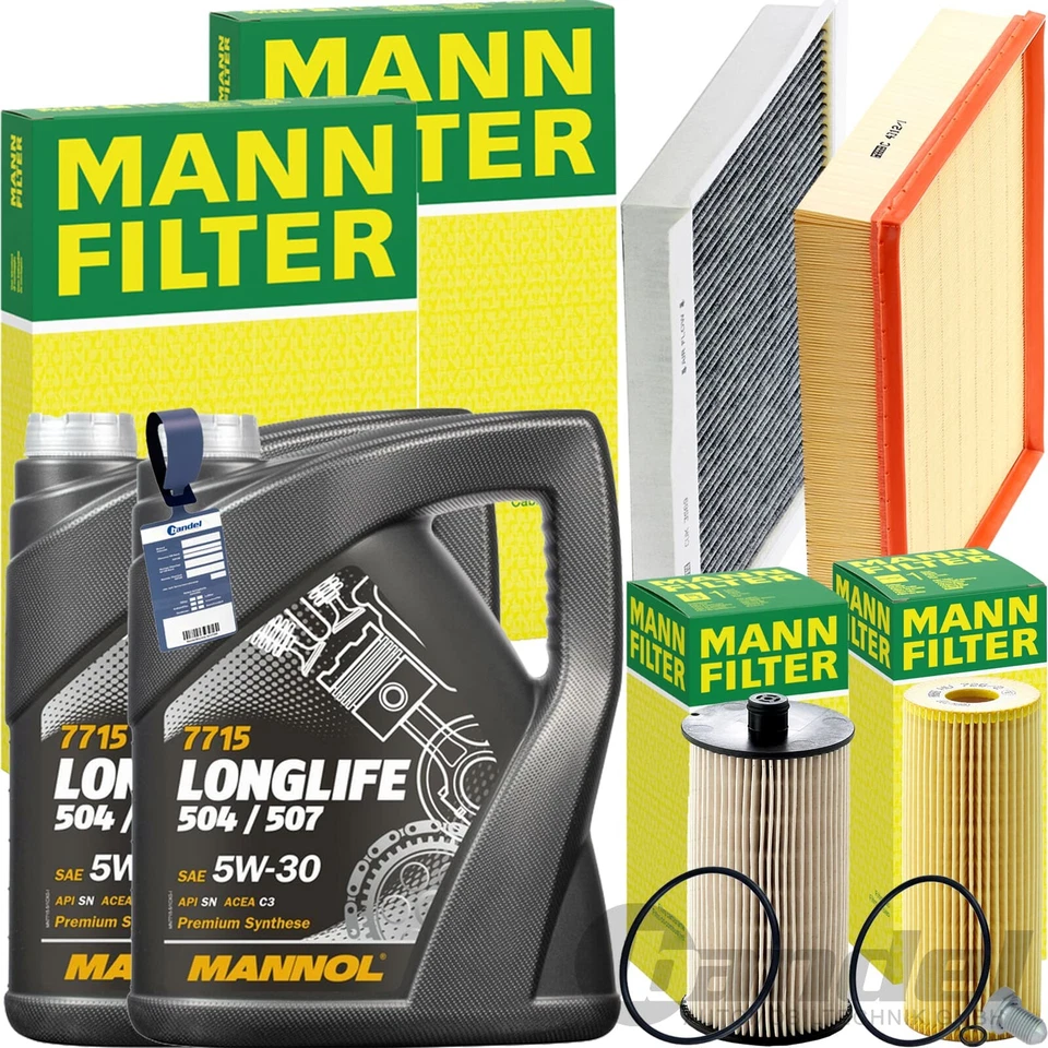 MANN INSPEKTIONSPAKET+MANNOL 5W-30 MOTORÖL passend für 2.5 TDI VW CRAFTER 2E/F
