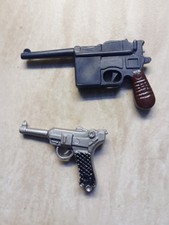 VINTAGE ORIGINAL  ACTION MAN  GERMAN MAUSER & LUGER PISTOLS