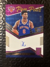 2021-22 Panini Donruss Elite Pen Pals #PP-QGR 11/25 Quentin  Grimes Rookie Auto