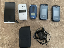 Assorted Smartphones Most are LG Condition untested for parts or repair Lot of 5