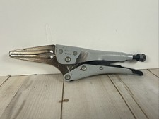 ✅ Snap-On LP6LN 6" Long Nose Locking Vice Grip Pliers Gray USA USED 🇺🇸
