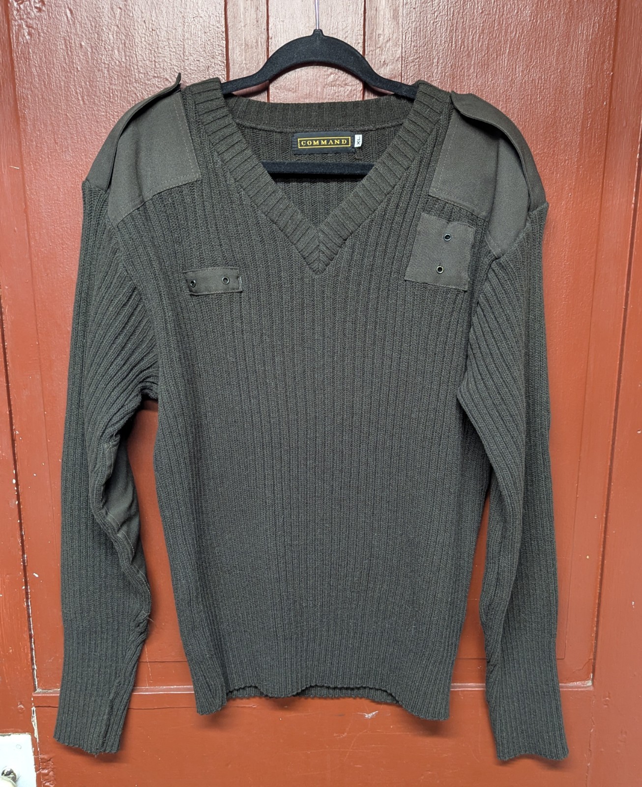 Vintage Brown Command Commando Military Sweater M… - image 1