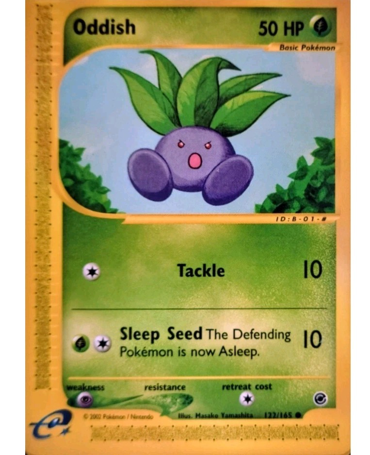 all oddish pokemon cards Oddish 50HP 2002 Collectible Pokemon Trading Card No. 122/165