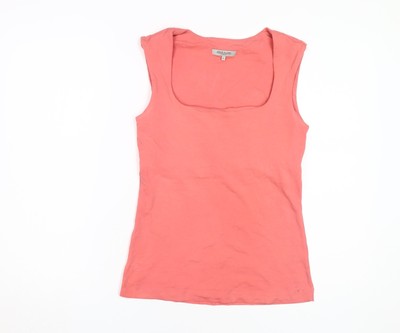 Tolles schlichtes Damen Tank rosa M ärmellos eckiger Ausschnitt