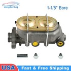 4 Ports Cast Iron Master Cylinder 1-1/8" Bore Corvette Style For GM Universal