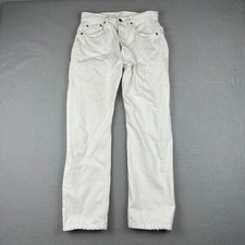 Vintage Levis Jeans Mens 31x30 Fits 29x29 White 501 Made In USA Straight 80s