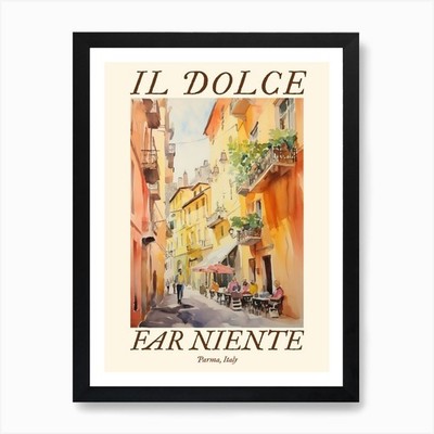 Il Dolce Far Niente Parma, Italy Wa Framed Wall Art Poster Canvas Print Picture