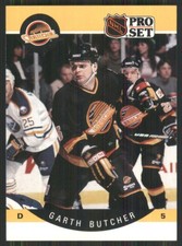 1990-91 Pro Set #295 Garth Butcher Vancouver Canucks 3337