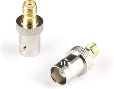 Gold SMA Female to BNC Female - Male to Female Adapter RF Connector - 4 Pack