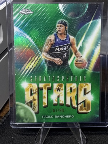 2025-26 Topps Chrome Update Stratospheric Stars Paolo Banchero Green /99 SSP