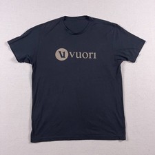 Vuori Shirt Mens Large Gray Short Sleeve Crewneck Logo Graphic Performance V901