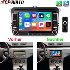 Für VW Passat B6/3C 2005-2010 Carplay Android Auto Autoradio FM RDS AM SWC BT