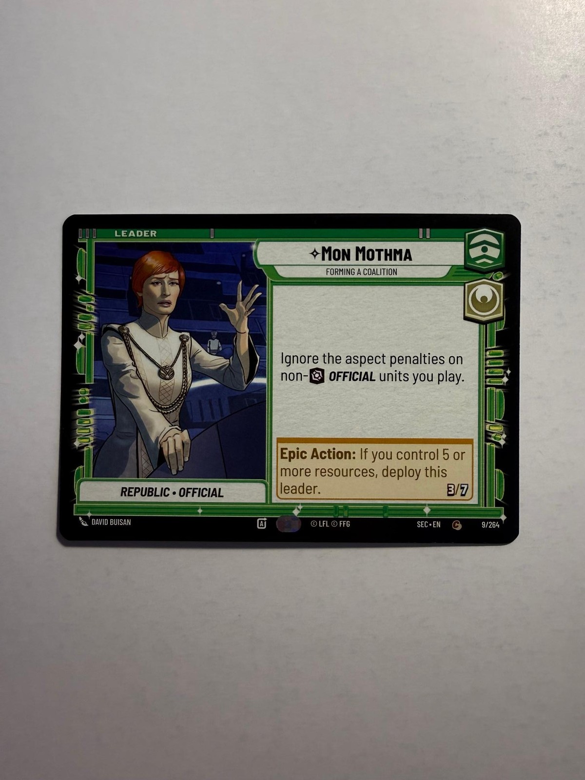 Mon Mothma - Forming a Coalition 9/264 SWU Secrets of Power