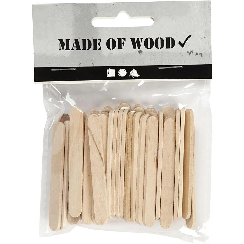 Creativ 100263 Ice Lolly Sticks mini L 55 cm W 6 mm birch 50pcs 2890₽
