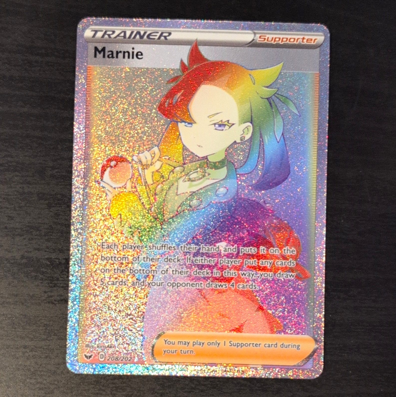 The Pokemon Company Marnie 208/202 Swsh01 Sword & Shield Secret Full Art Holo