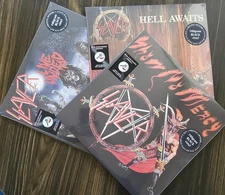 SLAYER: SHOW NO MERCY.  HELL AWAITS.  LIVE UNDEAD 2015 BLACK VINYL 