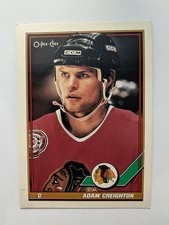 1991-92 O-Pee-Chee Adam Creighton #314 Chicago Blackhawks 