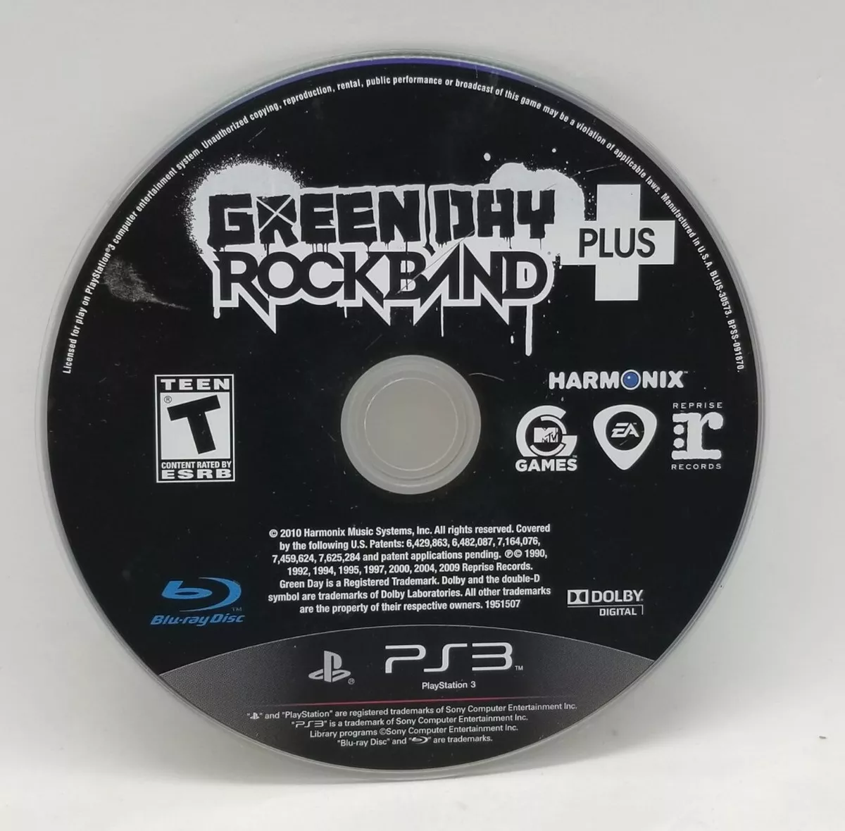 Green Day Plus Rock Band Playstation 3 Disc Only