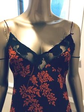 VTG  DOLCE & GABBANA ICONIC SEXY LACE BODICE SILK SLIP DRESS 42/S/8 Chest 34”