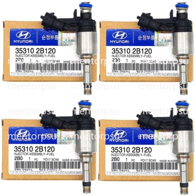 4x Genuine Fuel Injectors For Hyundai 13-17 Veloster Forte Koup 1.6L 35310-2B120
