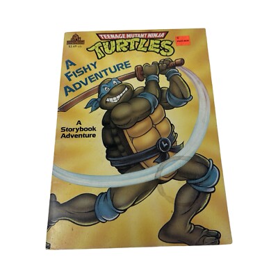 Vintage Teenage Mutant Ninja Turtles Book A Fishy Adventure Random House 1990