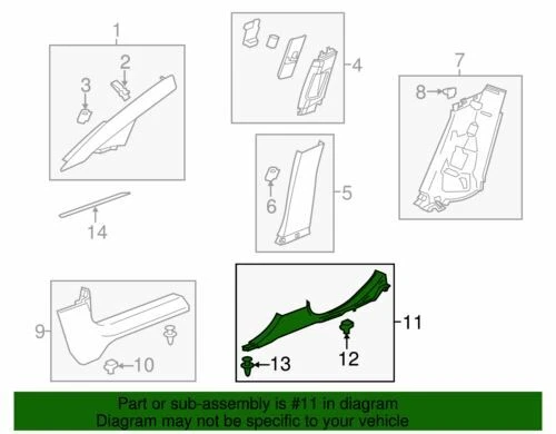 Genuine GM 2012-2017 Buick Verano Assembly Side Door Rear Sill Plate 23304113 - Изображение 2 из 2