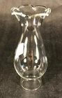 New 1 1/4" X 4 1/2" Clear Borosilicate Glass Crimp Top Miniature Lamp Chimney