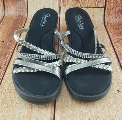 skechers memory foam wedge sandals