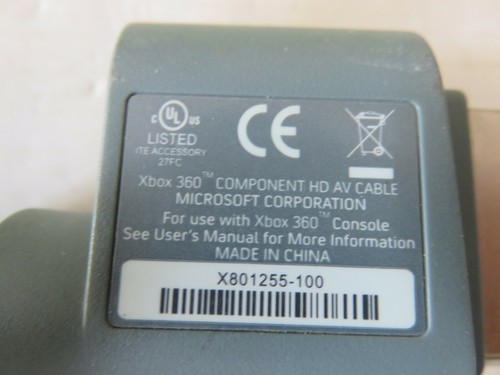 Microsoft Xbox 360 HD Cable AV X801255-100 Original Ok - Picture 2 of 5