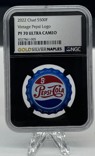2022 Chad s500F Vintage Pepsi Logo PF 70 ULTRA CAMEO NGC LOC 1