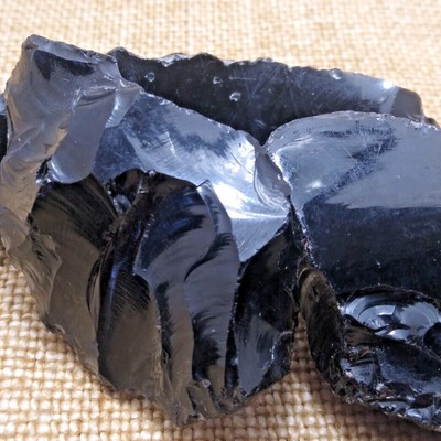 Obsidian Volcanic Rock Glass Specimen Lapidary Aquarium Terrarium Stones NV