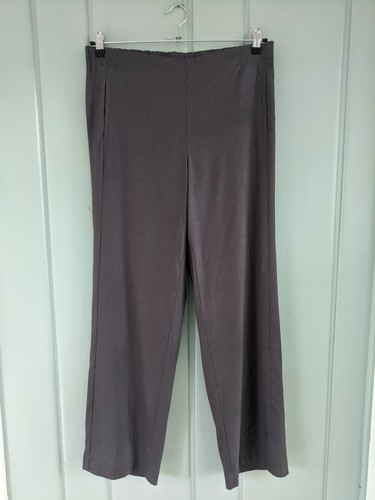 J Jill Womens 10 Medium Dress Pants Stretch Linen Pull On Gray Straight Leg - Picture 2 of 9