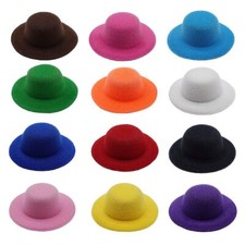 12 Colors Mini Formal Hats Miniature Hats Hat for DIY Crafts Hair Accessories...