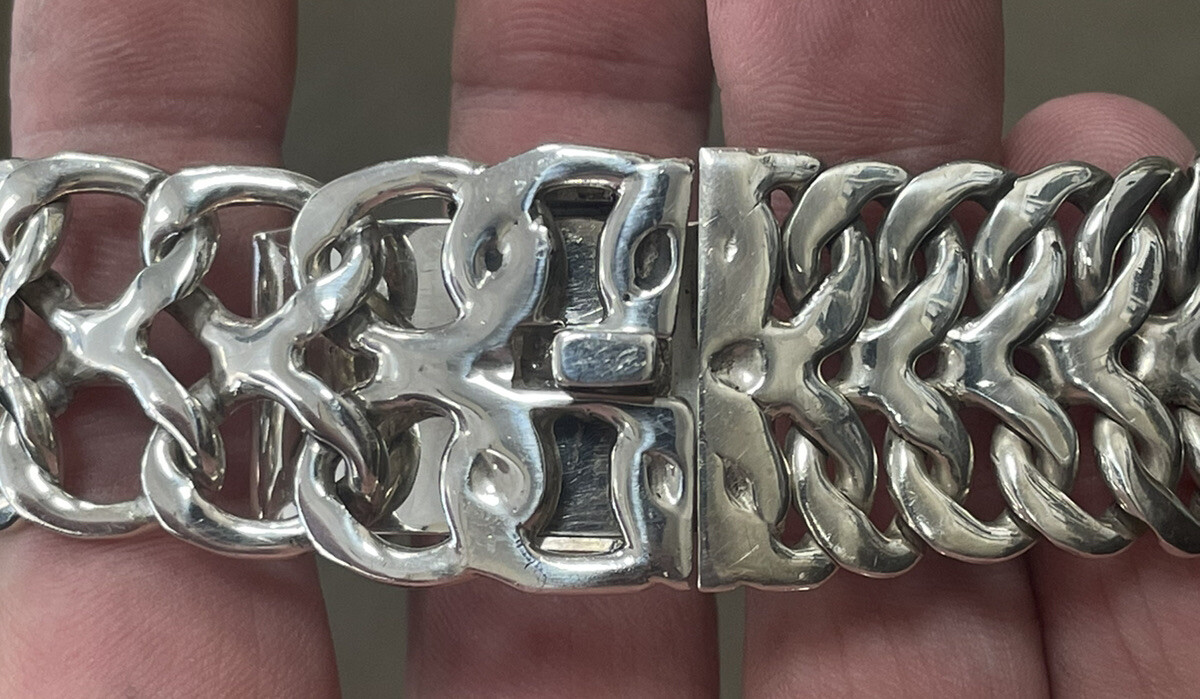 Heavy Vintage Solid Sterling Silver Unique Altern… - image 7