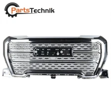 For GMC Sierra 1500 Denali Style 2019 2020 2021 Front Upper Grille Chrome Grill