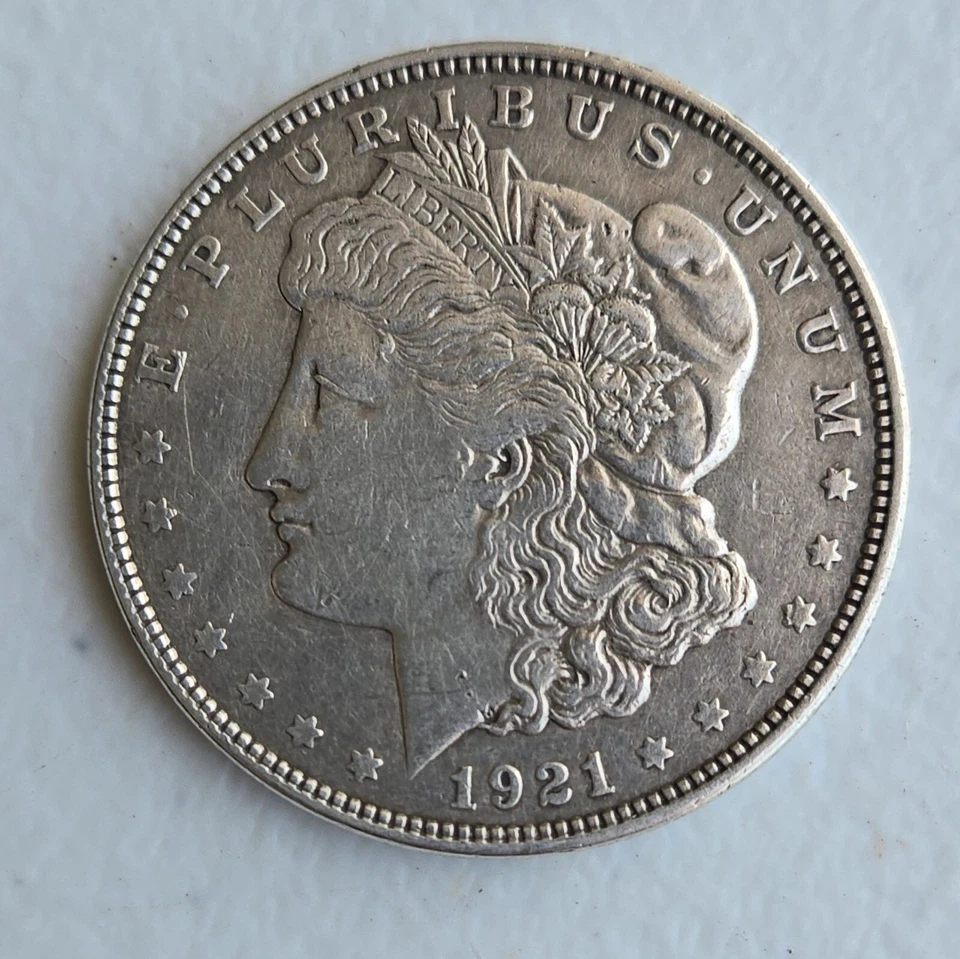 1921 $1 Silver Morgan one Dollar E Pluribus Unum Liberty Eagle - Image 3 of 4