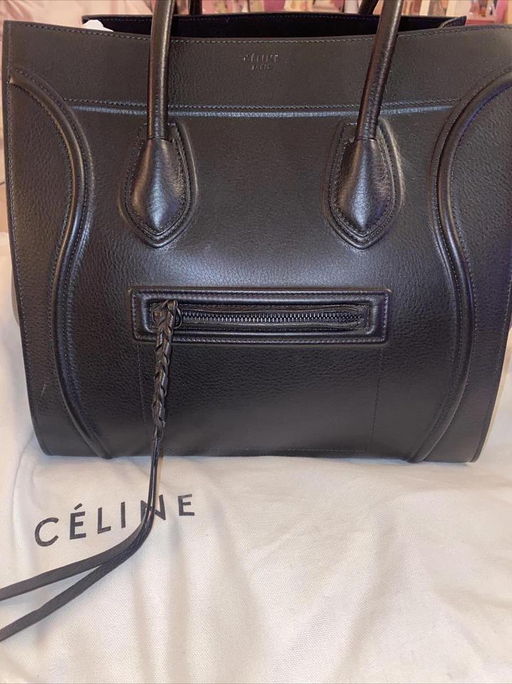 Bolso de equipaje de cuero Celine Phantom negro Foto 4 de 4