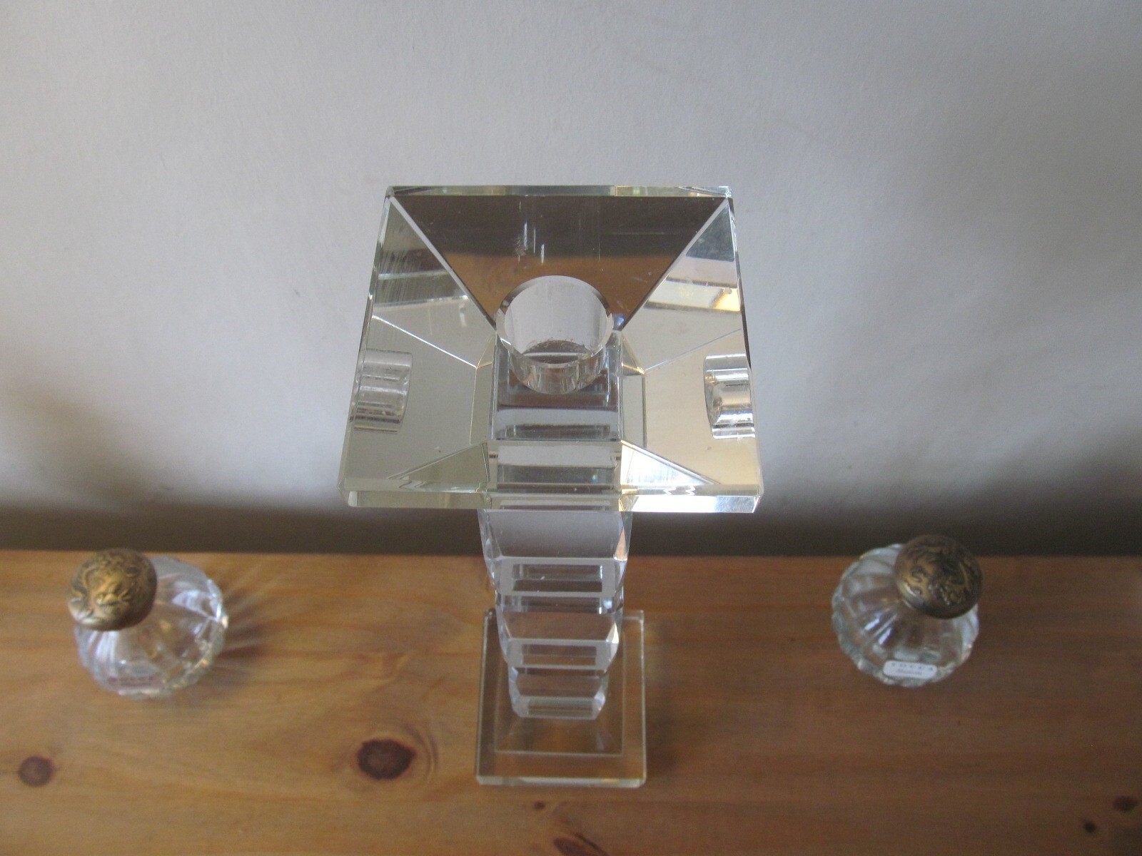 Stunning Quality Glass Candle Holder eBay